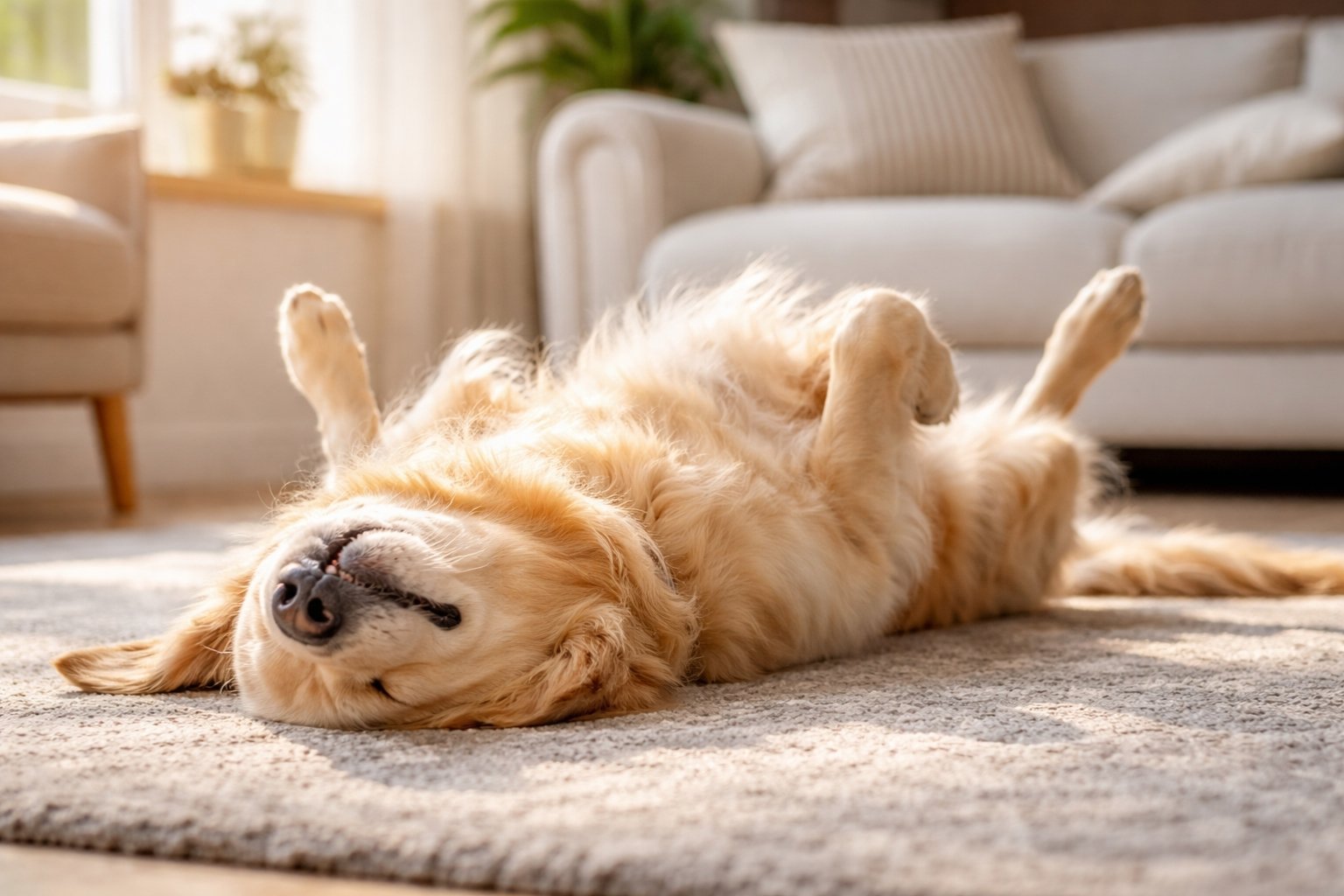 Pourquoi mon chien dort sur le dos