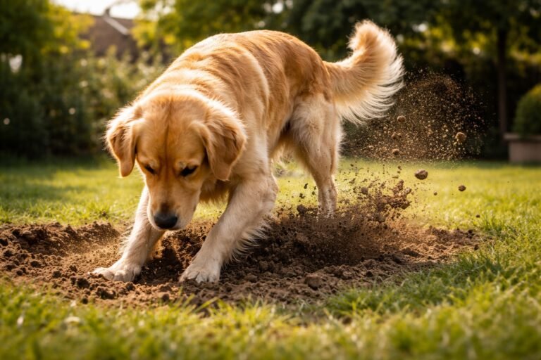 Pourquoi mon chien gratte le sol