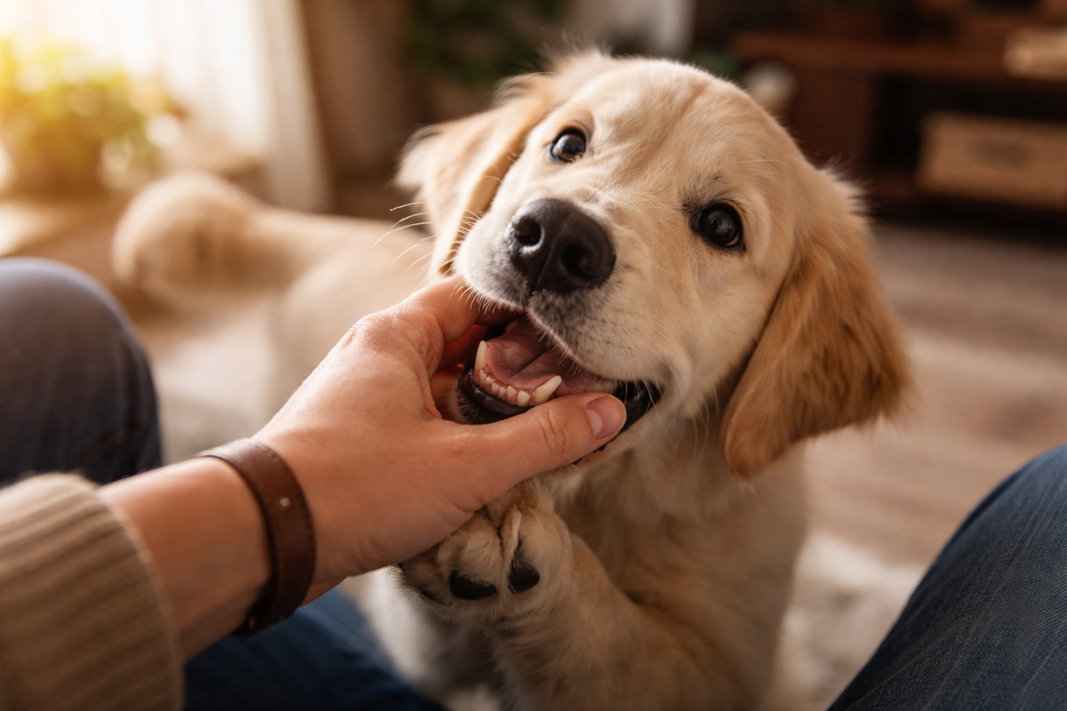 Pourquoi mon chien me mordille