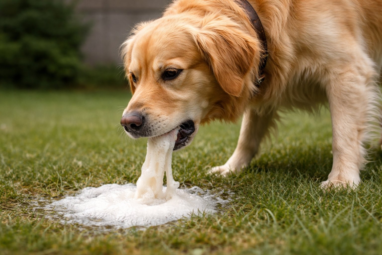 Pourquoi mon chien vomit de la mousse blanche