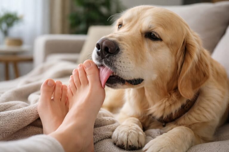 pourquoi mon chien me lèche les jambes