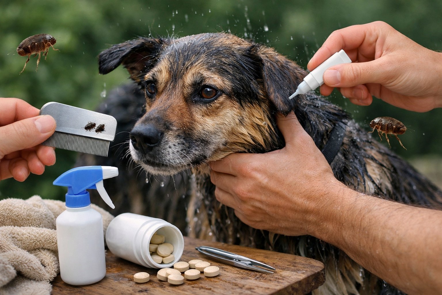 Comment enlever les puces d'un chien rapidement