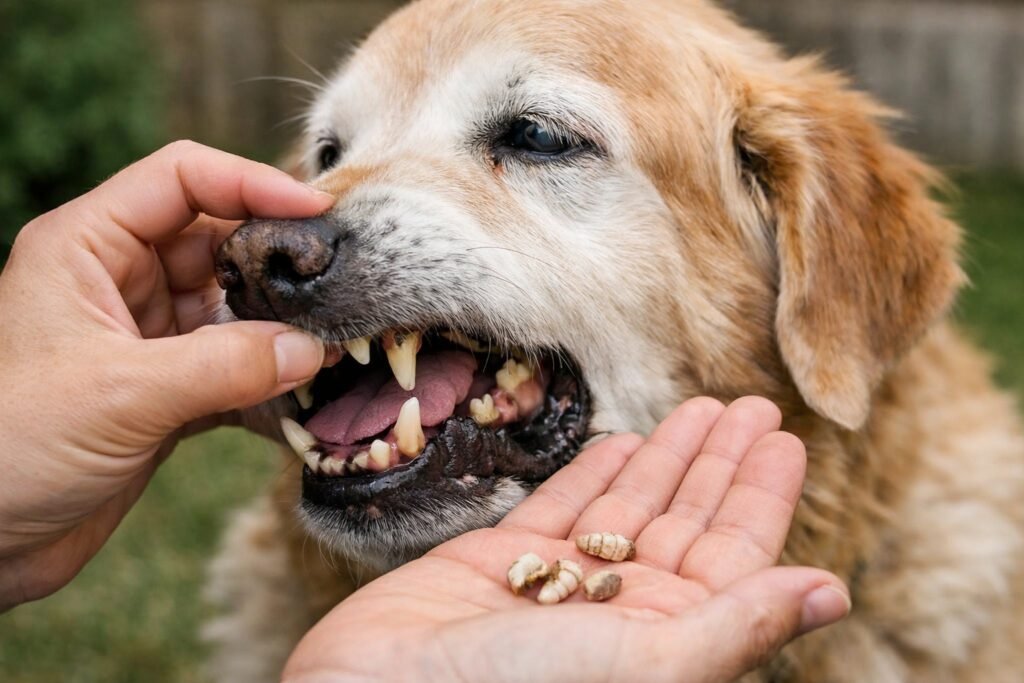 À quel âge un vieux chien perd ses dents