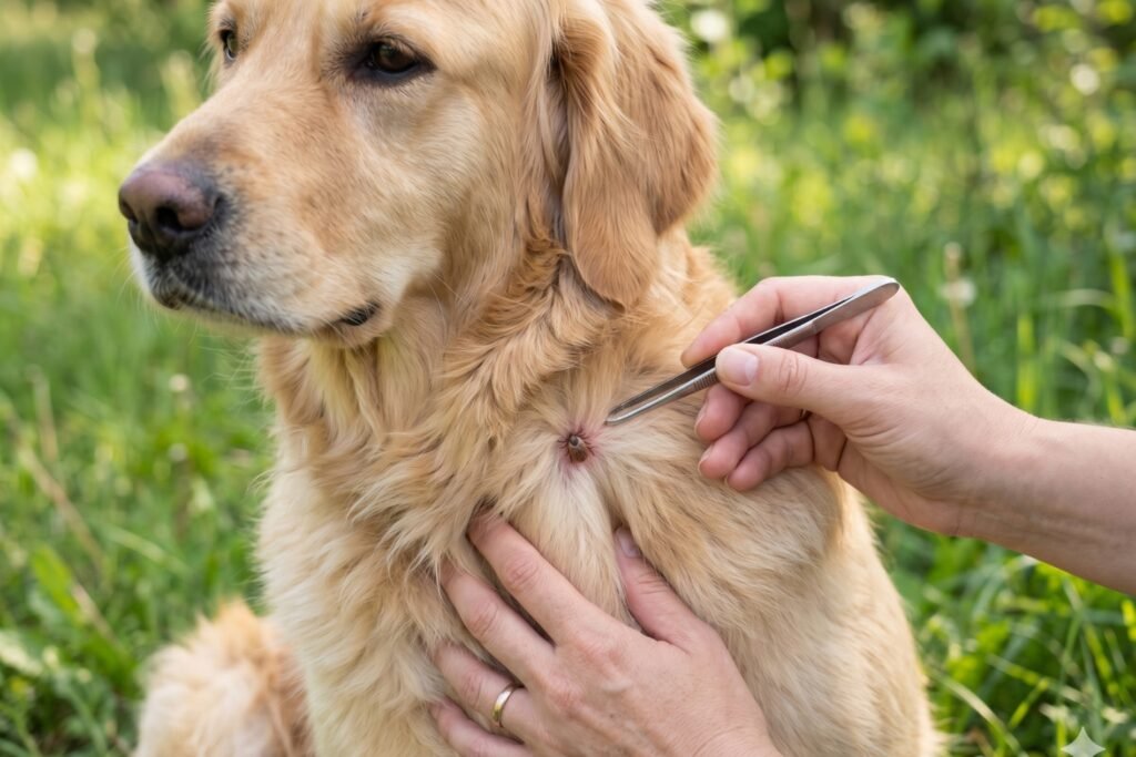 Combien de temps une tique reste accrochée sur un chien