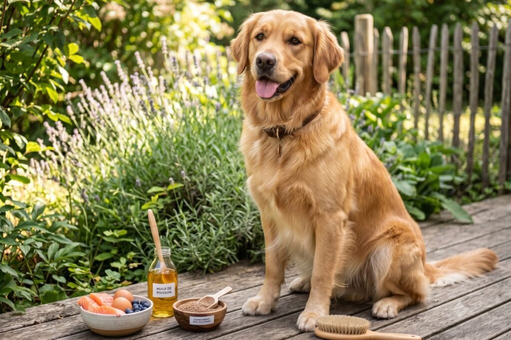 Que donner au chien pour un beau poil