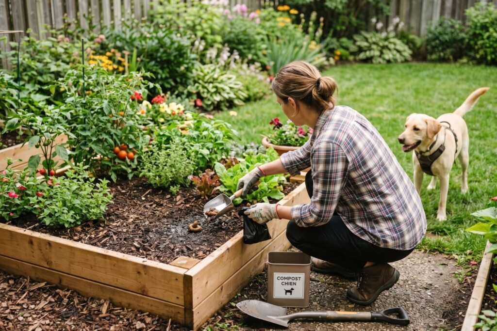Que faire des crottes de chien dans le jardin