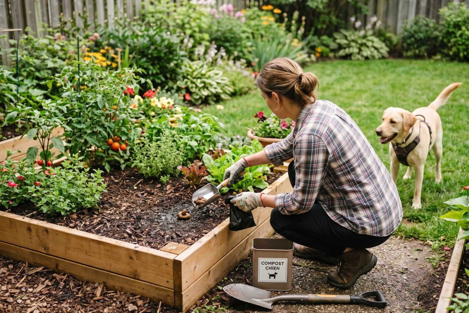 Que faire des crottes de chien dans le jardin